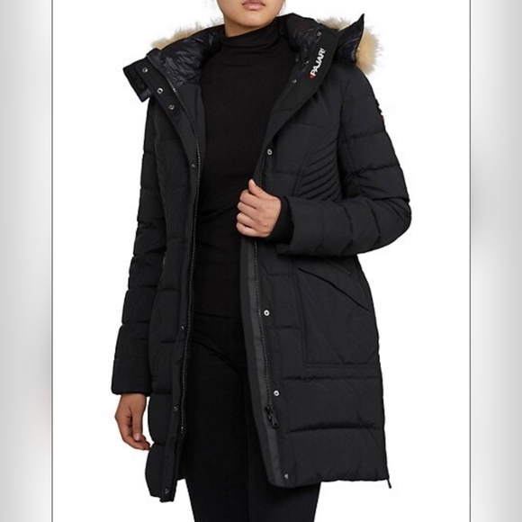 Pajar Jackets & Blazers - PAJAR Women’s Parka Skylar Faux Fur Hood Puffer Coat Jacket Black Size Small